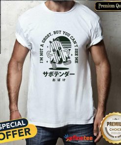 Original I'm Not A Ghost But You Can't See Me Cactuar Ghost Emblem T-Shirt