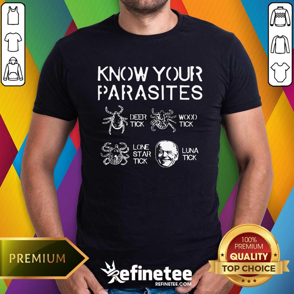 Shirt Original Know Your Parasites Luna Tick Anti Biden T-Shirt