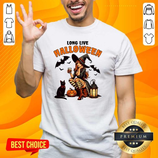Original Long Live Halloween Vintage Halloween Witch T-Shirt