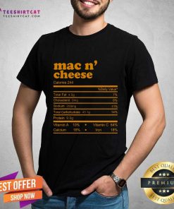 Original Mac And Cheese Nutrition Facts 2021 Thanksgiving Nutrition T-Shirt