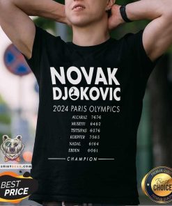 Original Novak Djokovic 2024 Paris Olympics Champion Alcaraz Musetti T-Shirt