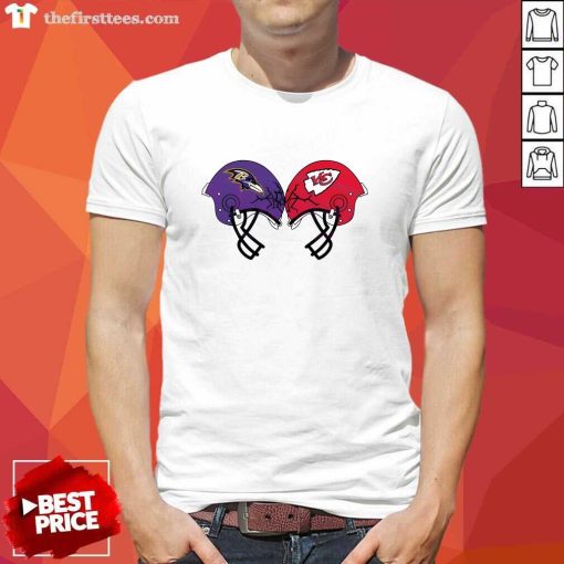 Original Ravens Vs Chiefs Helmet Smashing 2024 T-Shirt