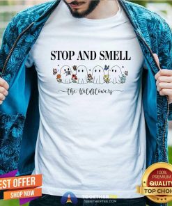 Original Stop And Smell The Wild Flowers Ghost T-Shirt