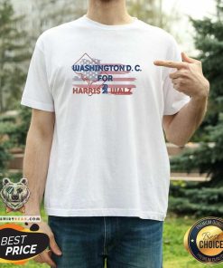 Original Washington D.C For Harris Walz 2024 Flag T-Shirt