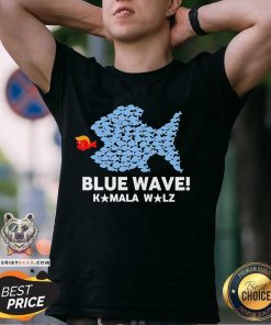 Premium Blue Fish Wave Kamala Walz 2024 T-Shirt