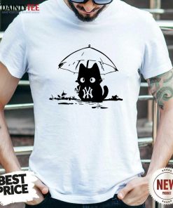 Premium Cute MLB Rainy Cat T-Shirt