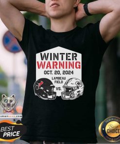 Premium Houston Texans Vs Green Bay Packers Winter Warning Oct 20 2024 T-Shirt