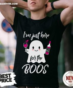 Premium I'm Just Here For The Boos Wine Halloween T-Shirt