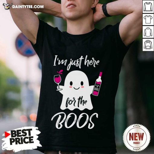 Premium I'm Just Here For The Boos Wine Halloween T-Shirt