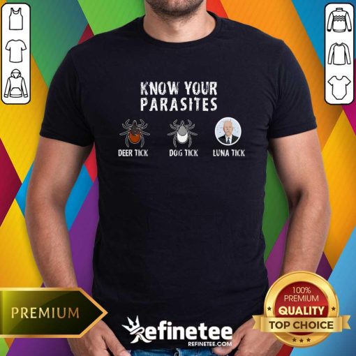 Premium Know Your Parasites Anti Joe Biden Deer Tick Dog Tick T-Shirt