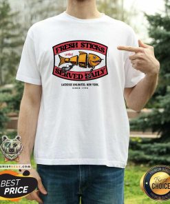 Premium Lure Lacrosse Fresh Sticks Served Daily T-Shirt