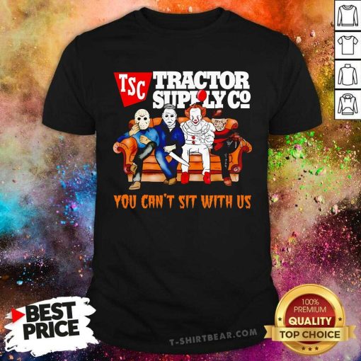 Premium You Can't Sit With Us Horror Movies Tractor Supply Halloween T-Shirt