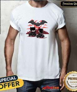 Pretty Bat And Cat Chibi Ride Batman T-Shirt