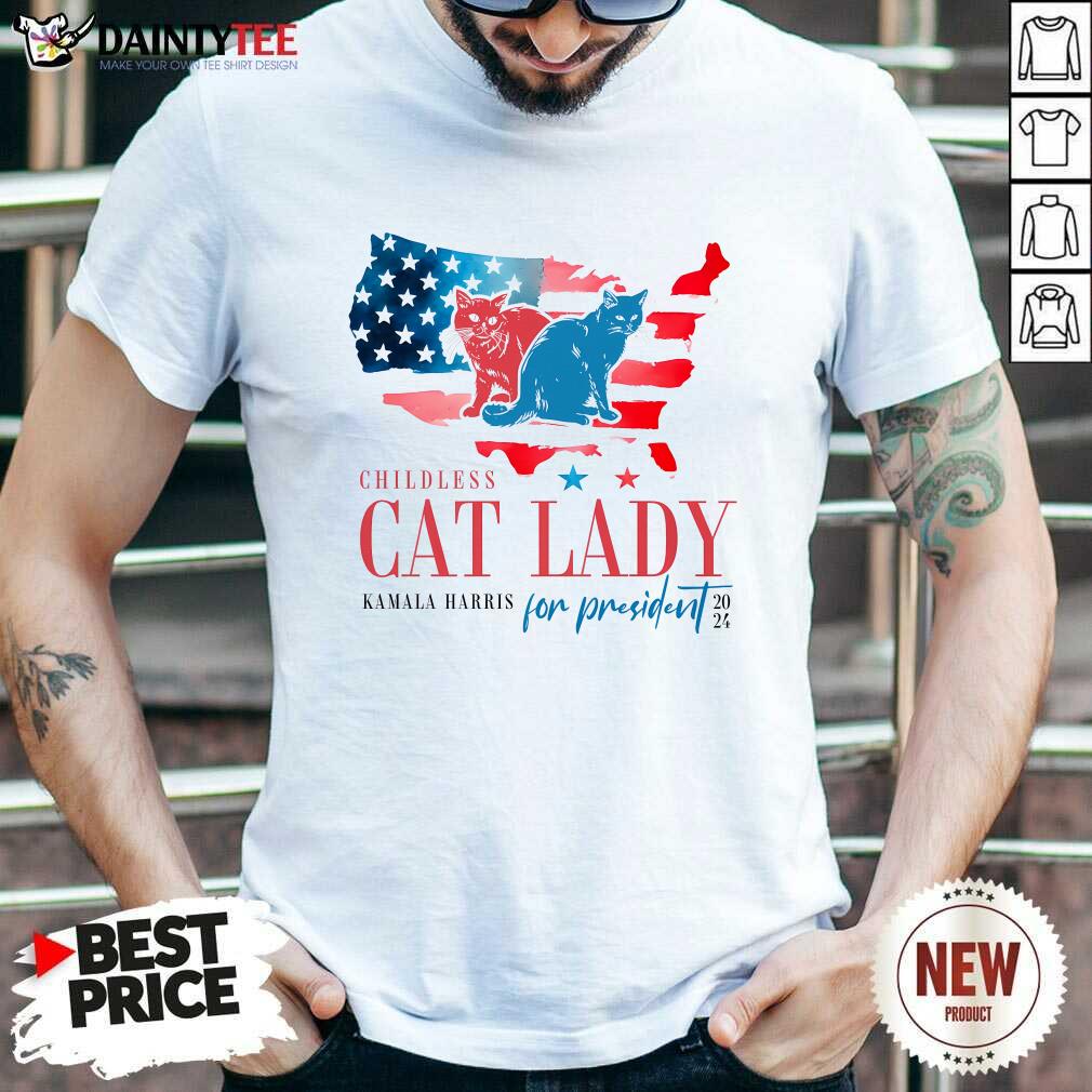 Shirt Pretty Childless Cat Ladies Social Club Vote Kamala Harris 2024 T-Shirt