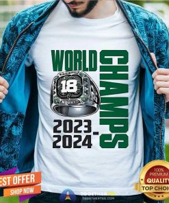 Pretty Derrick White Wearing 18 Boston Carden World Champs 2023-2024 T-Shirt