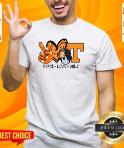 Pretty Dog Peace Love Ut Vols T-Shirt