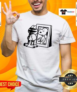 Top Garfield Snoopy Mirror Parody T-Shirt