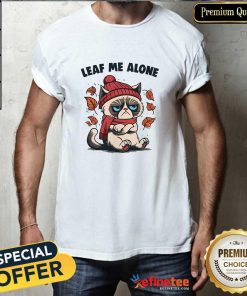 Top Leaf Me Alone This Fall Cat T-Shirt