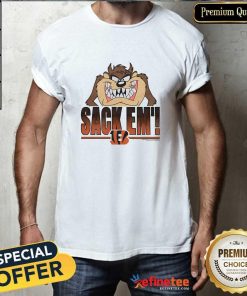 Top Looney Tunes Taz Sack Em' X Cincinnati Bengals T-Shirt