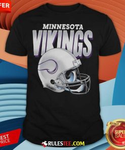 Top Minnesota Vikings Gradient Helmet T-Shirt