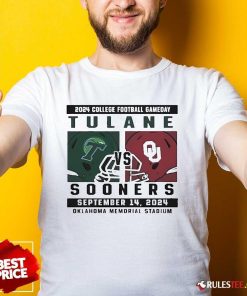 Top Oklahoma Sooners Vs Tulane 2024 College Football T-Shirt