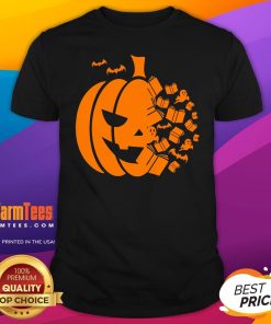 Top Scary Pumpkin Ghost Bat Halloween T-Shirt