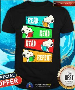 Top Snoopy Read Read Read Repeat T-Shirt