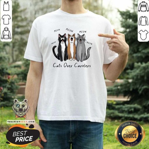 Awesome Carolling Cats Carolers Meow Meow Meow T-Shirt