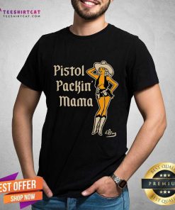 Awesome Cowgirl Pinup El Ray Pistol Packin’ Mama T-Shirt