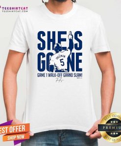 Awesome Freddie Freeman She Is Gone Walk-Off Grand Slam MLB Players T-Shirt