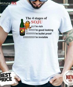 Awesome Garfield The 4 Stages Of Soju T-Shirt