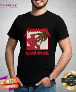 Awesome Happy Halloween Nightmare Slash Em All Freddy Krueger T-Shirt