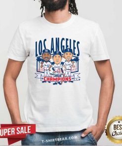Awesome Los Angeles Baseball League Champions Caricatures T-Shirt