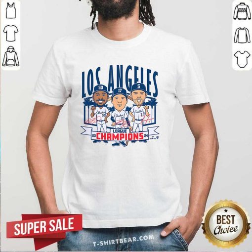 Awesome Los Angeles Baseball League Champions Caricatures T-Shirt