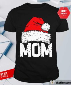 Awesome Mom Santa Christmas Family Matching Pajamas Mama Xmas T-Shirt