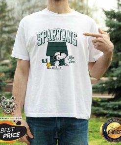 Awesome Peanuts X Michigan State Joe Go Green Go White T-Shirt