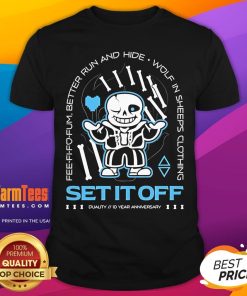 Awesome Set It Off Duality 10 Year Anniversary Undertale Sans Skeleton T-Shirt