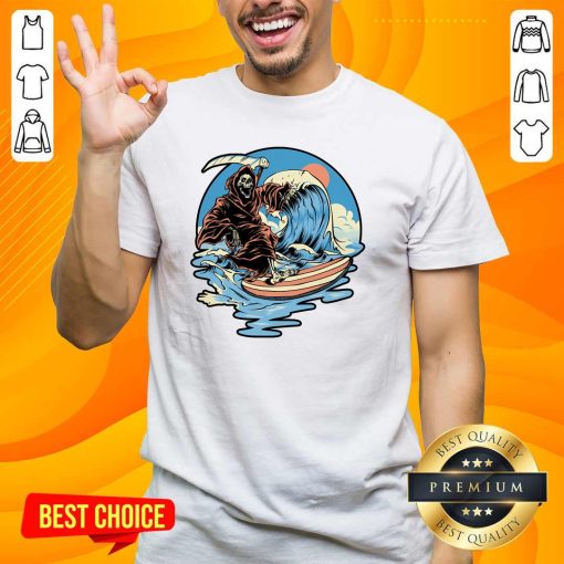 Awesome The Grim Deadly Surfer On Vacation T-Shirt