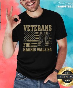 Awesome Veterans For Harris Walz Waltz 2024 Presidential Campaign T-Shirt
