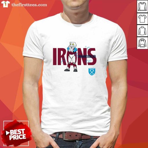Awesome West Ham United Vive La Fete Youth Hammerhead Irones T-Shirt