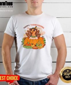 Cute Happy Thanksgiving Turkey Fall T-Shirt