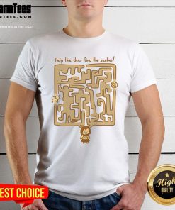Cute My Deer Friend Nokotan Deer Maze Help The Deer Find The Senbei T-Shirt