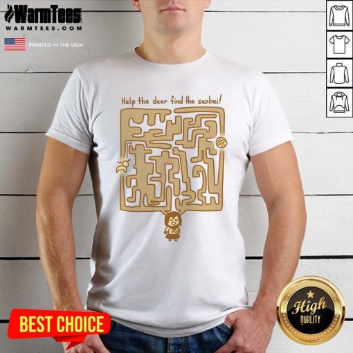 Cute My Deer Friend Nokotan Deer Maze Help The Deer Find The Senbei T-Shirt