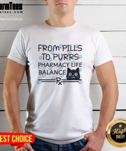 Cute Pharmacy Cat From Pills To Purrs T-Shirt