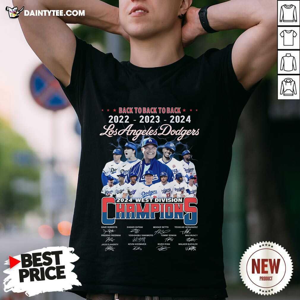 Shirt Funny 2022-2024 Los Angeles Dodgers West Division Champions T-Shirt