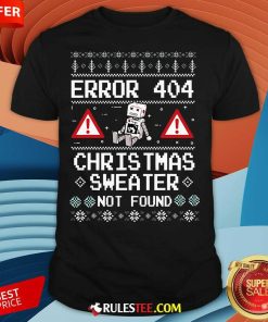 Funny Error 404 Not Found Computer Christmas T-Shirt
