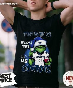 Funny Grinch They Hate Us Because They Ain't Us Cowboys T-Shirt