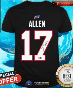 Funny Josh Allen 17 Buffalo Bills Signature T-Shirt