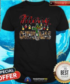 Funny Merry Christmas Christian Faith Jesus Cross Buffalo Plaid T-Shirt