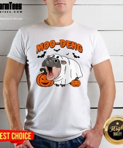 Funny Moo Deng Halloween Boo Ghost Costume Moodeng Lover T-Shirt